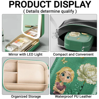 Floral Soul - Personalized Custom Jewelry Box With LED Mirror