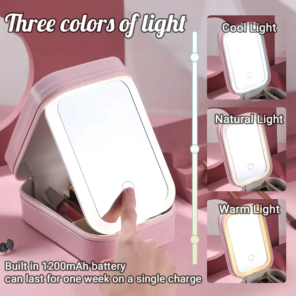 Floral Soul - Personalized Custom Jewelry Box With LED Mirror