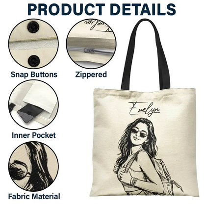 Custom Photo Pencil Sketch Besties Pet Funny Portrait - Personalized Tote Bag