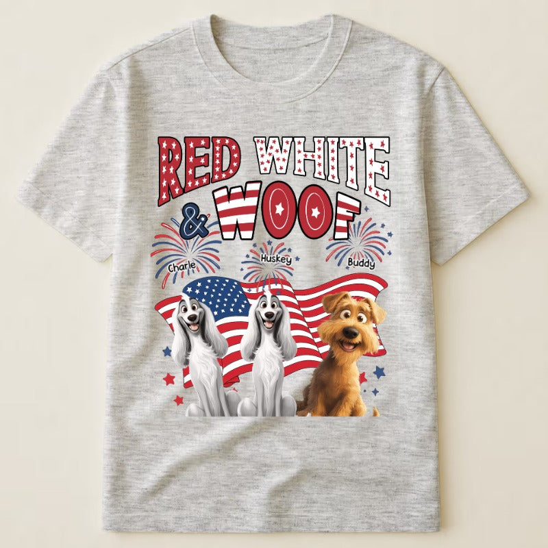 Red White Woof - Personalized Shirt