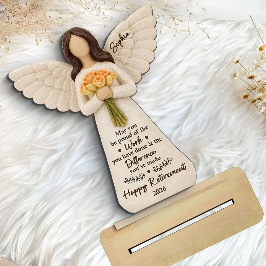 May You Be Proud Of The Work You Have Done 2D Flat - Personalized  Wooden Plaque - Retired Keepsake For Coworker Teacher Nurse