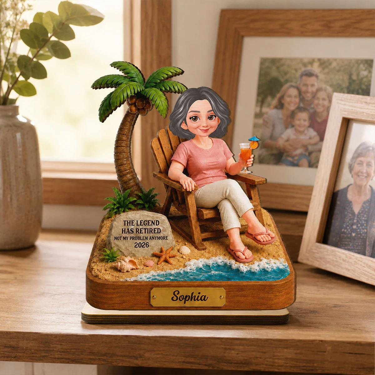 The Legend Has Retired 2D Flat - Personalized Wooden Plaque - Retirement Gift 2026