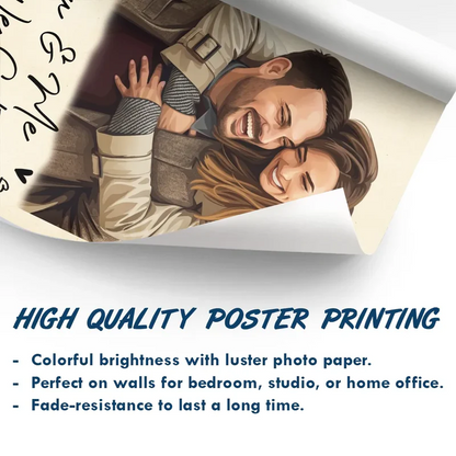 Custom Photo Semi Realistic Portrait You & Me We Got This - Personalized Poster