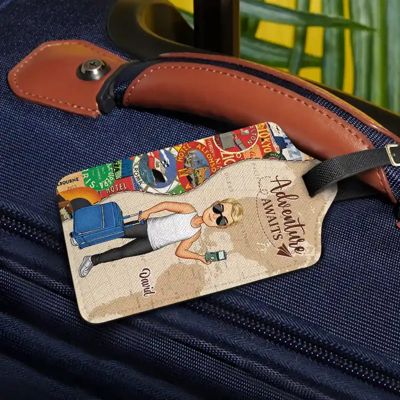 And So The Adventure Begins Travel Lover - Personalized Luggage Tag