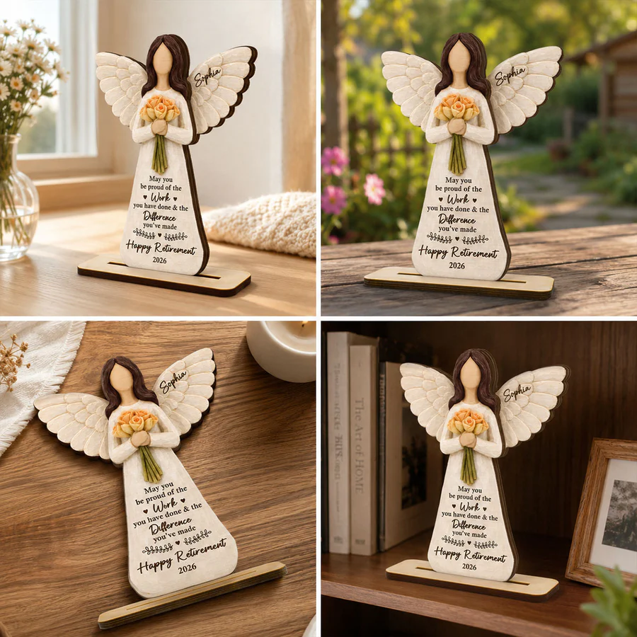 May You Be Proud Of The Work You Have Done 2D Flat - Personalized Wooden Plaque - Retired Keepsake For Coworker Teacher Nurse