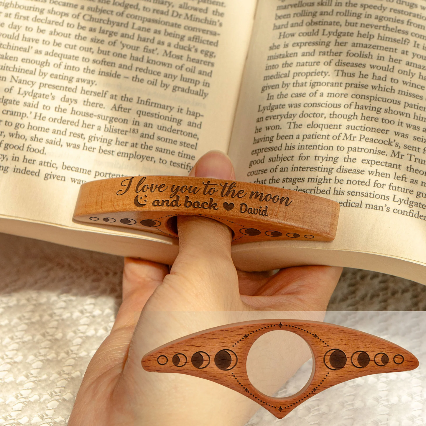 I Love You To The Moon And Back - Personalized Book Page Holder