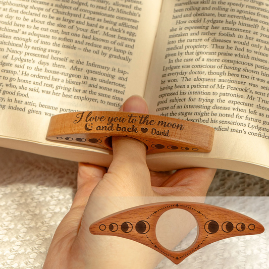 I Love You To The Moon And Back - Personalized Book Page Holder