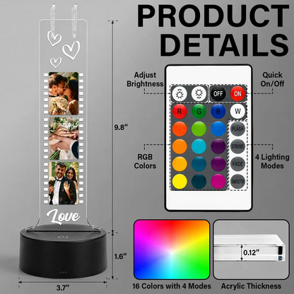 Custom Photo Besties Couple Film Strip - Personalized Headphone Stand