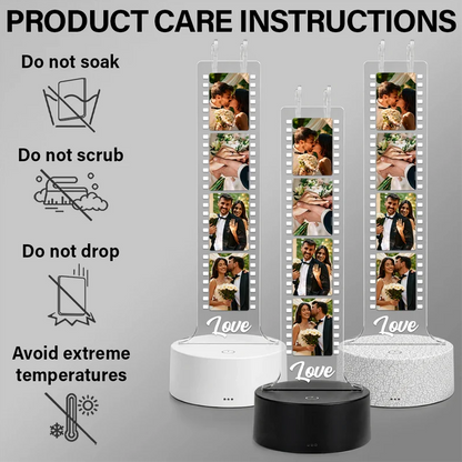 Custom Photo Besties Couple Film Strip - Personalized Headphone Stand