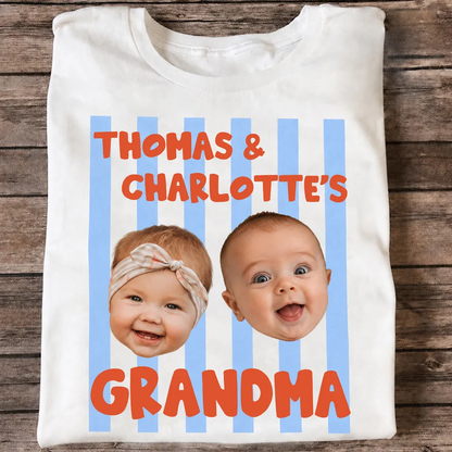 Baby Custom Photo Face Grandpa Grandama Dad Mom - Personalized Shirt