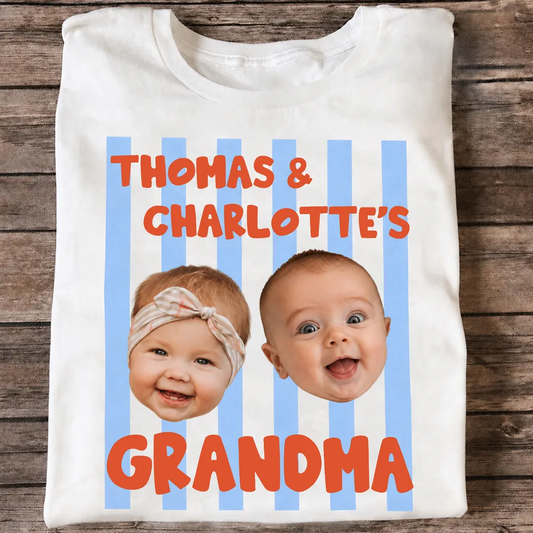 Baby Custom Photo Face Grandpa Grandama Dad Mom - Personalized Shirt