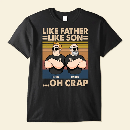 Father's Day Gifts, Like Father Like Son - Father & Sons - Personalized Shirt