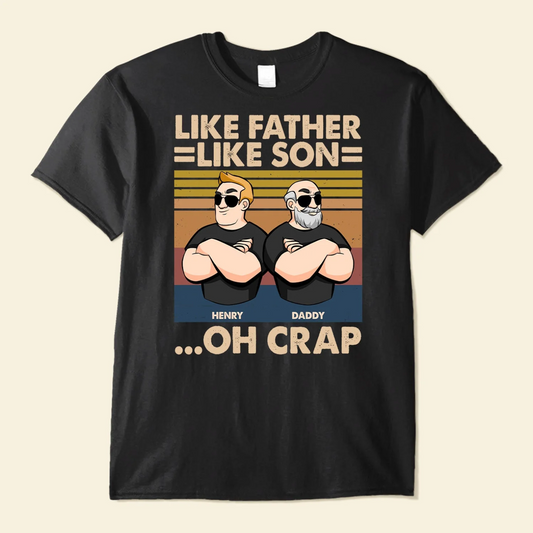 Father's Day Gifts, Like Father Like Son - Father & Sons - Personalized Shirt
