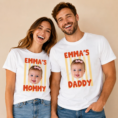 Baby Custom Photo Face Grandpa Grandama Dad Mom - Personalized Shirt