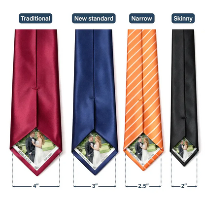 Custom Photo Couples Wedding Engaged Bachelor Party - Personalized Fabric Tie Patch