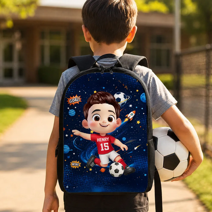 Soccer Design for Boys Girls - Personalized Backpack - Back to School Backpack for Kids