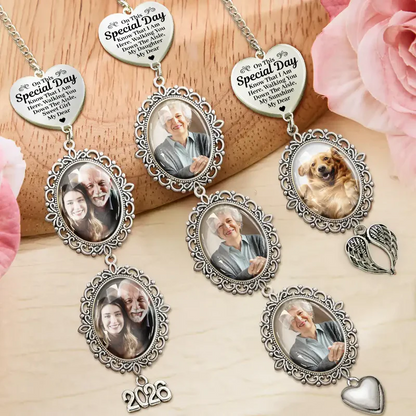 Custom Photo On This Special Day Know That I Am Here - Personalized Wedding Charm