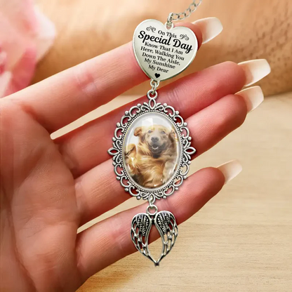 Custom Photo On This Special Day Know That I Am Here - Personalized Wedding Charm