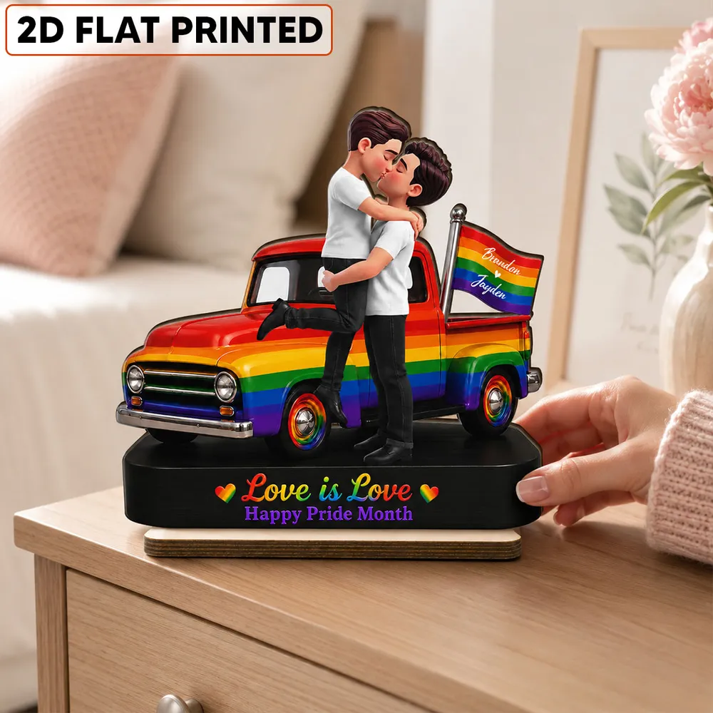 LGBT+ Couple Forever Love Wins - Personalized Wooden Plaque