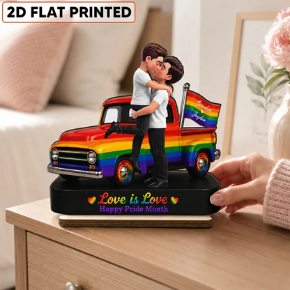 LGBT+ Couple Forever Love Wins - Personalized Wooden Plaque