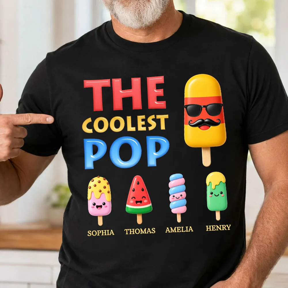 The Coolest Dad Grandpa Funny - Personalized Shirt - Heartfelt Gift For Dad, Grandpa, Husband