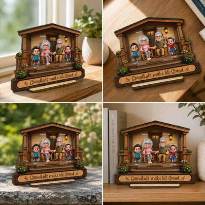 There's No Place Like Grandparents' House 2D Flat - Personalized  Wooden Plaque - Home Decor Gift For Grandparents