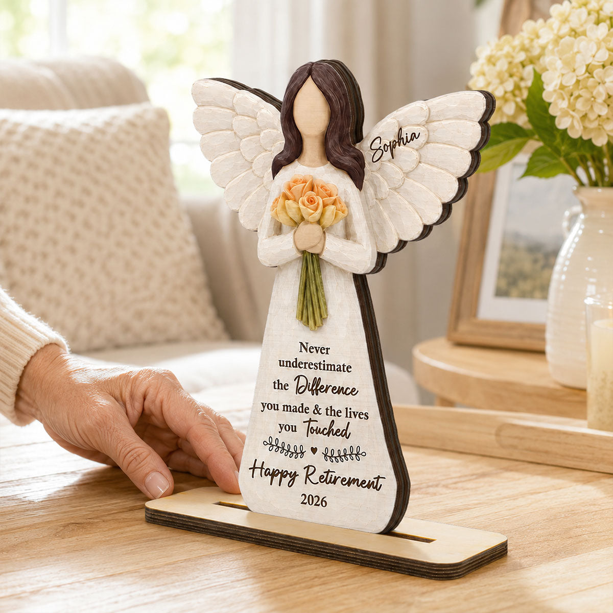 May You Be Proud Of The Work You Have Done 2D Flat - Personalized Wooden Plaque - Retired Keepsake For Coworker Teacher Nurse