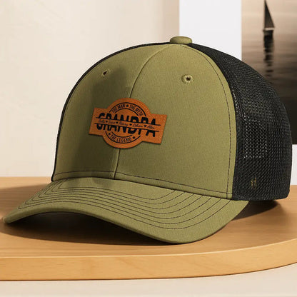 Dad The Man The Myth The Legend - Personalized Leather Patch Hat