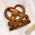 Daddy's Dream Team Fist Bump - Personalized Wooden Plaque - Father's Day Gift for Dad, Husband